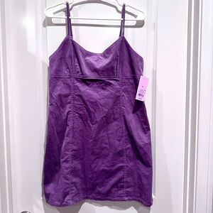 Wild Fable Purple Corduroy Cotton Dress Women Size Medium New NWT
